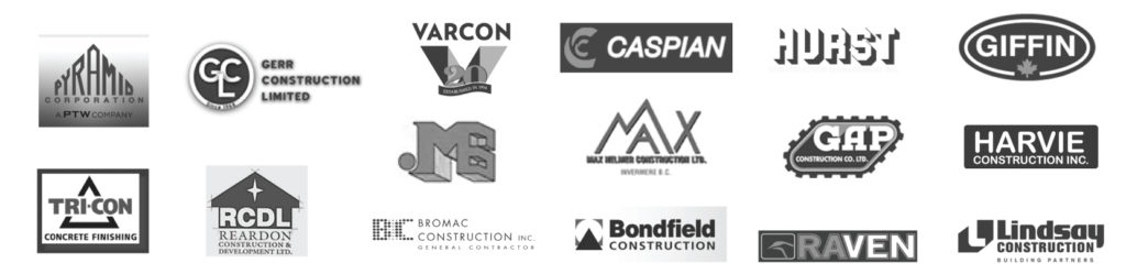 logos of various general contractor companies