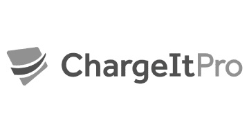 Alt Text: "Logo for ChargeItPro, featuring an abstract grey image suggestive of layered sheets or mechanical components, positioned above the company's name written in upper-case letters.