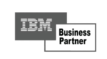 primarily blue and white, with "ibm" rendered in a bright contrasting color to - white, and the second badge mainly in dark blue.