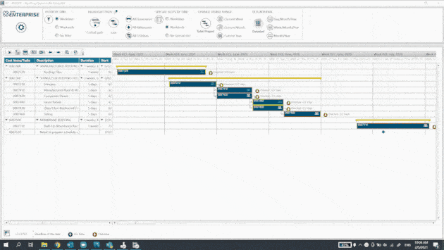 Alt text: A detailed screenshot of Jonas Construction Software displaying business data for specialty contractors. Features include tables, dropdown menus, and a complex interface for comprehensive categorization and listing tasks.
