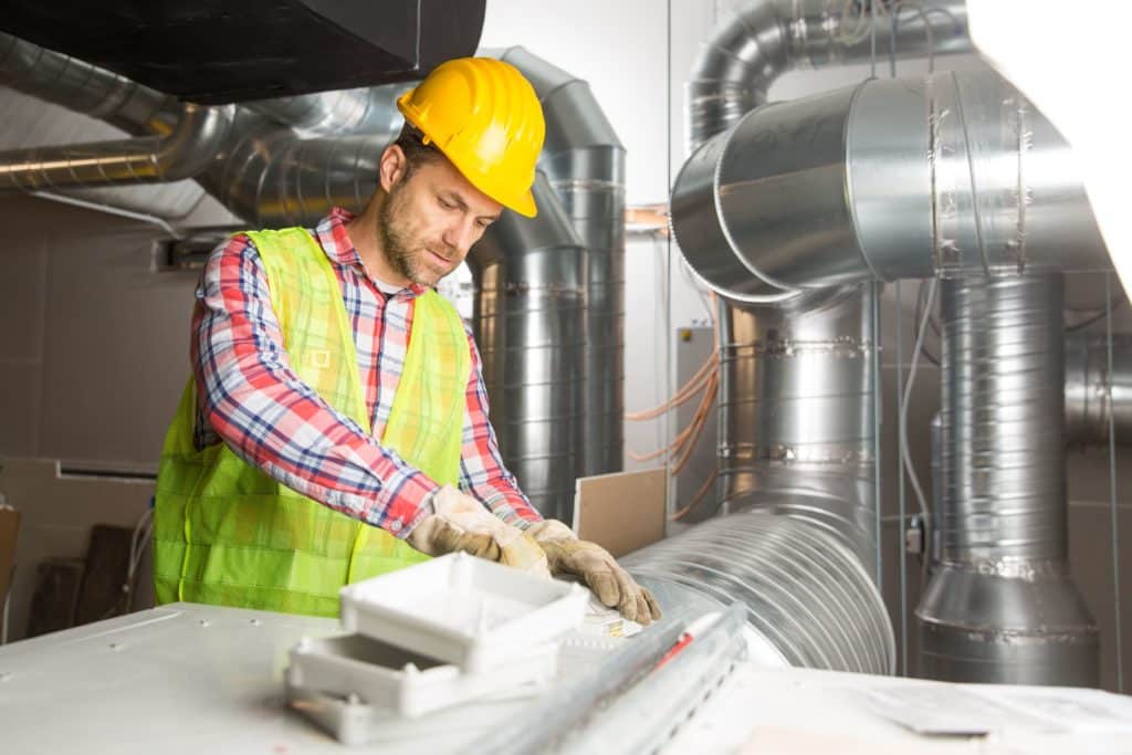 An HVAC technician