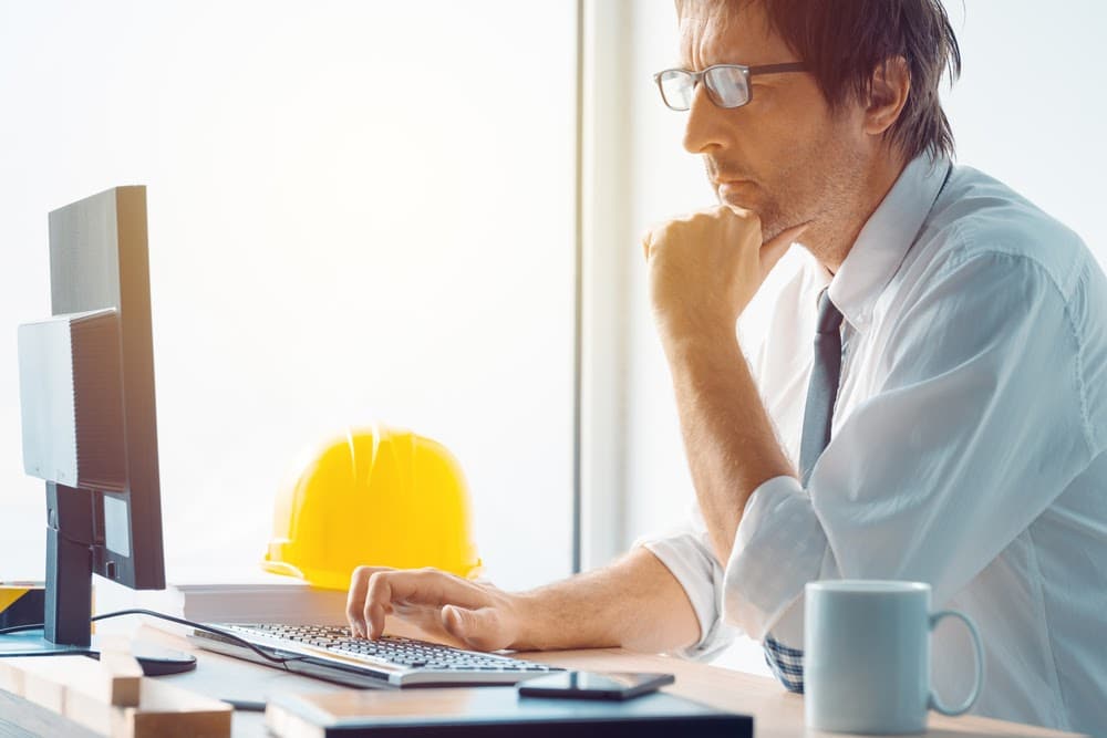 A man doing accounting work