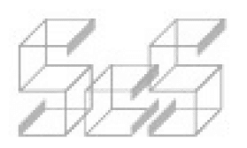 3D representation of the numbers '5' and '3', constructed from segmented blocks, mimicking a construction accounting software interface in a subdued grayscale, offering an optical illusion.