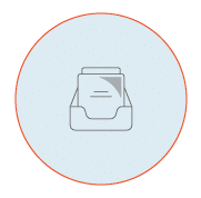 Icon of a folder containing a paper document inside a dashed-circle on a green background, representing the comprehensive Jonas Construction Software.