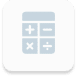Alt text: Calculator icon with basic math operations on a pale blue background, representing accounting and payroll services for specialty contractors in construction.