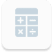 Alt text: Calculator icon with basic math operations on a pale blue background, representing accounting and payroll services for specialty contractors in construction.