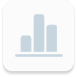 Icon of a rising bar chart symbolizing the progressive analytics feature in Jonas Construction Software, set against a light green square.